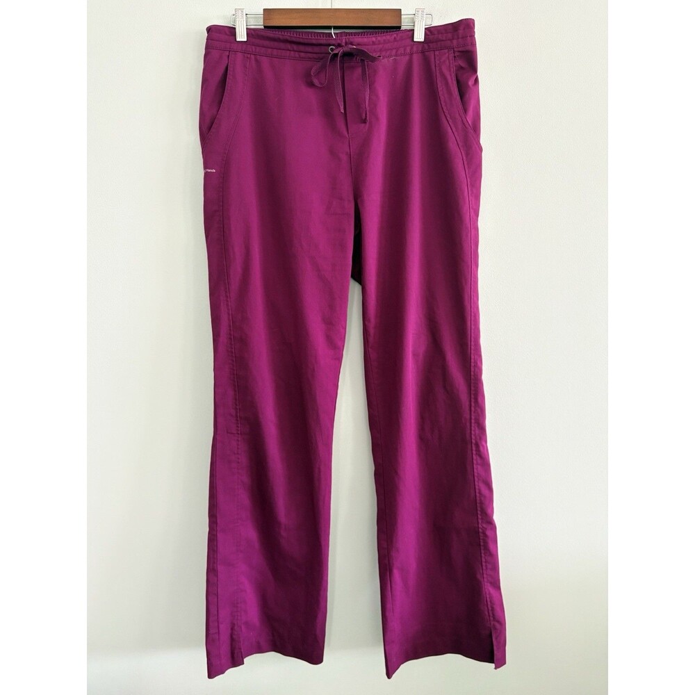 Healing Hands Taylor Scrub Pants Womens Size Large Tall LT Wine Burgundy Red